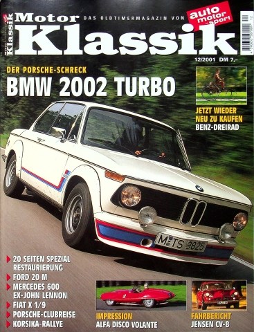 Deckblatt Motor Klassik (12/2001)